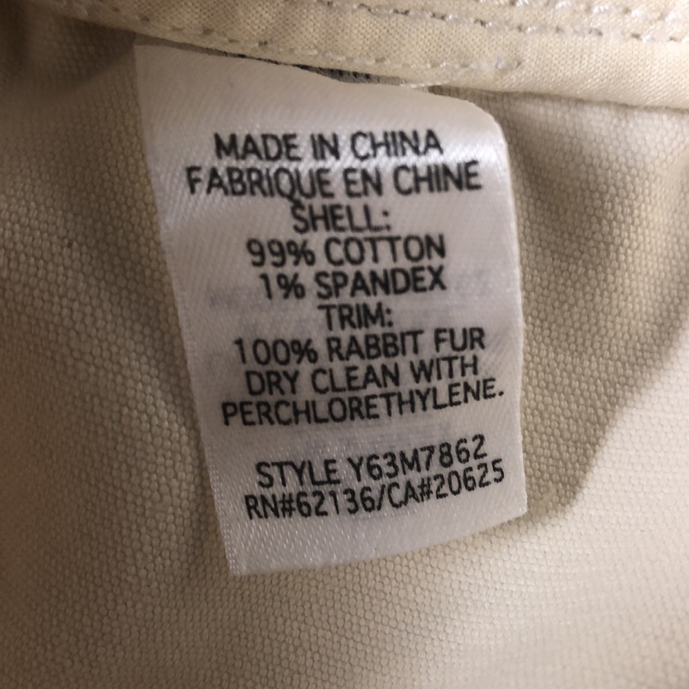 GUESS Rabbit Fur Corduroy Coat - Picture 4 of 5